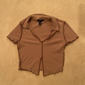 Forever 21 Cropped Polo Top